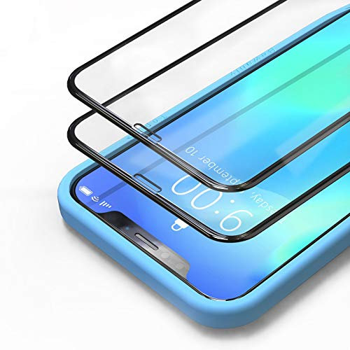 Bewahly Verre Trempé iPhone 11 Pro Max/XS Max [2 pièces], 3D Couverture Complète HD Vitre Film Protection Écran Dureté 9H [Kit d'installation Offert] pour iPhone 11 Pro Max/XS Max 6.5 - Noir