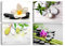 Piy Painting 4X Zen Kunstdruck auf Leinwand per SPA Yoga Bild Bambus Stein Orchidee Fotoleinwand und Kunstdrucke auf Wanddeko für Wohnzimmer Schlafimmer Küche 30x40cm
