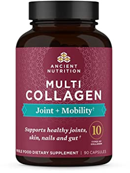 Ancient Nutrition Collagen Pills for Joint Support, Multi Collagen Capsules 90 Ct, Joint + Mobility, Supports Joints, Skin & Nails, Exercise Recovery, Paleo and Keto Friendly, Gluten Free