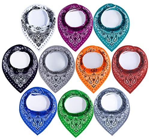 Maiwamita Baumwolle Baby Jungen Mädchen Bandana Dribble Lätzchen zum Sabbern Zahnen Essen Füttern für 10 Pack