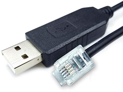 Washinglee RJ11 Cable de Control para Skywatcher HC, Cable de Consola USB a RJ11 para Controlador Manual Skywatcher. (16 pies/ 5 m)