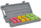 HOMCOM Kurzhantel Set mit Koffer Tragbar 2 x 0,5 kg, 2 x 1 kg, 2 x 1,5 kg Hantelset 6er Set Stahl Bunt