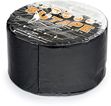 DQ-PP Dachdeckerband 100mm | 4 Rollen (40 Meter) | Farbe Anthrazit | Abdichtband | Reparaturband | selbstklebendes | Dachband | Deckerband | Band | Dachreparaturband