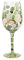 Enesco Designs by Lolita Bouquet in Bloom Verre à vin artisanal peint à la main Motif floral Multicolore 445 ml
