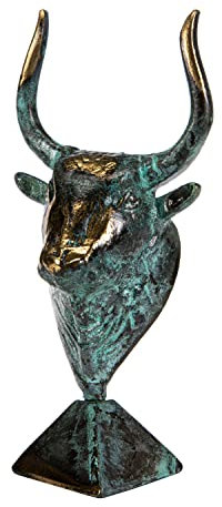 Minotaur Antike griechische Mythologie-Kopf Stier Statue Bronze Figur 6,1 Zoll