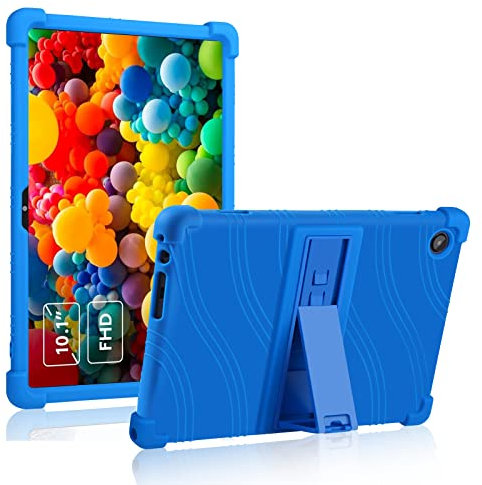 ATOOZ for Lenovo Tab M10 3rd Gen Case 10.1,Soft Silicone Shockproof Case for Lenovo Tab M10 3rd Gen Tablet 2022 (TB-328F/TB-328X) with PC Stand (Dark blue)