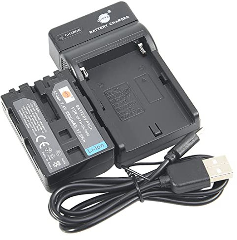 DSTE NP-FM50 Batterie Li-ION et Chargeur Micro USB Compatible avec Sony NP-FM30, NP-FM50, NP-FM51, NP-QM50, NP-QM51, NP-FM55H