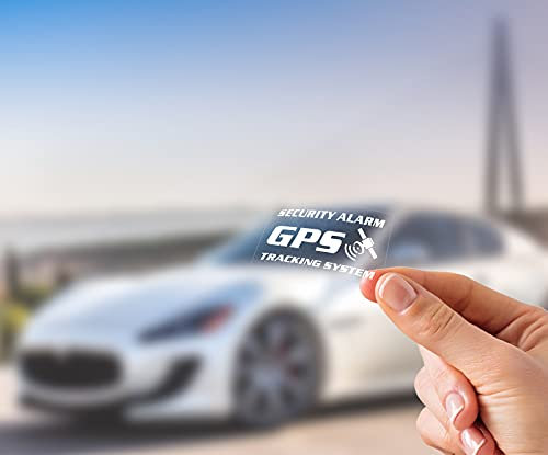 Readyprint 4 Adesivi Antifurto Satellitare GPS, Trasparenti, Interno Vetro, per Veicoli, Mis. 7 x 4 cm