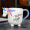 Arawat Unicorn Mug Regalo Per Le Donne Grande 400ml Kawaii 3d Animal Mug Tazza Da Tè In Ceramica Tazza Da Caffè In Porcellana Tazza Da Caffè Unicorn Tazza Tazza Da Tè Caffè Regalo