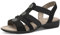 Jana Femme 8-28165-42 Sandale Plate, Noir, 40 EU Large