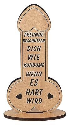 Giftota - Beste Freundin Geschenke - Lustige Geschenke für Frauen - Geburtstagsgeschenk mit Verpackung - Gästebuch aus Holz - Geburtstag Deko - Personalisierte Geschenke(Beige)