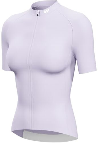 Lo.gas Radtrikot Damen Kurzarm,Fahrradtrikot Rennrad Trikot Atmungsaktiv Frauen Fahrrad Shirt Sommer Fahrradjacke Radfahren Top Mit 3 Taschen S Lila