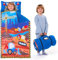 Joiedomi 139×51 cm Schlafmatte für Kinder Schlafsack mit Kissen und Decke Deckenschlafsack Kinder–Aufrollbare Schlafsack für Kinder–für Jungen und Mädchen von 3–7 Jahren (Hellblau)