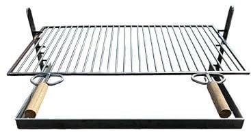 GRIGLIA BISTECCHIERA PER BARBECUE MAX IN FERRO GRATICOLA PESANTE 50 CM REGOLABILE IN ALTEZZA