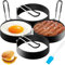 Yitobici Egg Ring, Edelstahl Pancake Form, 7,6 cm Rund Spiegeleiformen Antihaft, zum Spiegelei, Pfannkuchen, Omeletts,4 Stück