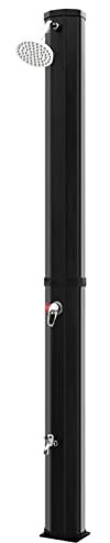 ShCuShan Solardusche mit Duschkopf und Wasserhahn 35 L Schwarz Wasserhahn UV-beständig Solar Gartendusche Pooldusche Außendusche Campingdusche