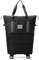 viriech Faltbare Einkaufstasche mit abnehmbaren Rollen, erweiterbare Reisetasche Handgepäck Tasche Weekender Tasche mit großer Kapazität für Sport, Fitness, Reisen, Einkaufen, Strand (Schwarz)