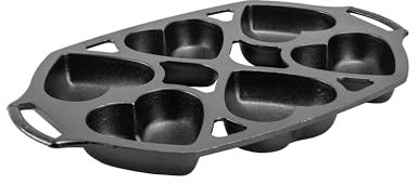 Lodge Manufacturing Company Seasoned Cast Iron Heart Mini Cake Pan