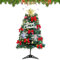 Hillylolly Mini Albero di Natale, Albero di Natale Artificiale 60cm, Albero di Natale Piccolo con Luci, Albero di Natale da Tavolo Led con Ornamenti, Albero di Natale Mini, Natale Decorazioni Tavolo-A