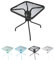 Jardin202 - Mesa de Cristal 60x60x70 cm Cuadrada con Base Metálica Resistente - Colores Negro, Blanco, Azul y Verde para Interiores | Negro