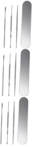 FOMIYES 9 Stk Ohr Löffel ohrlöffel ohrenlöffel Ohrenschmalzentferner ohrreinigungsset Ohrreiniger ear scoop Ohrenschützer Ohranzug Ohrenreiniger für Menschen Ohrringe Ohrschaufel Silver