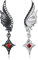 Engel Teufel Ohrringe Sterling Silber Tinzig Dämonen und Engelsflügeln Ohrringe mit Kristallen Flügel Schmuck Geschenk für Frauen Mädchen Geburtstag