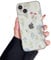 RALEAVO Compatible with iPhone 14 Case, Cute Clear Floral Case for Girls Women, Soft Silicone Shockproof Protective Bumper Case with Flowers Patterns Phone Case for iPhone 14 - White