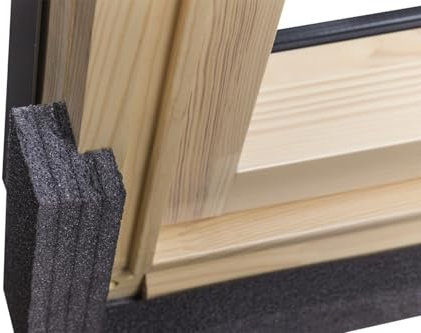 BAUBAY Dämm- und Anschluss-Paket für Dachfenster + Dämmrahmen 94 x 140 – FAKRO, OptiLight, ARON, Solstro, RoofLITE+ und andere Dachfenster Marken