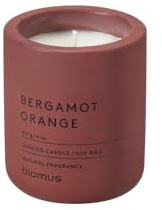 blomus Duftkerze -FRAGA- | Duft Bergamot Orange | Farbe Cedar Wood | Ø 6,5 cm | Betonkerze | Aromakerze