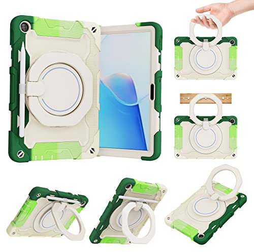 Fundas para tabletas Funda Compatible with niños Compatible with Huawei Enjoy Tablet 2/MatePad T10/T10S/Matepad SE, funda con soporte con mango giratorio de 360°, carcasa resistente a roturas tres en