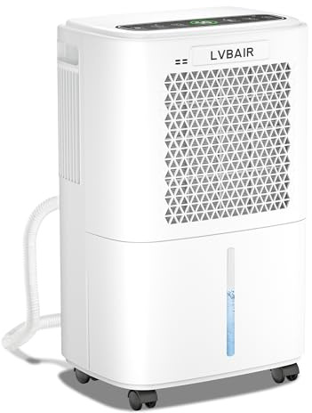 Deumidificatore 12L/giorno – potente deumidificatore elettrico, risparmio energetico, portatile, 3 modalità e controllo intelligente dell'umidità, deumidificatore elettrico
