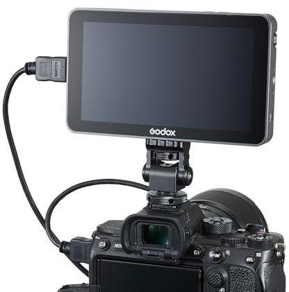 Godox GM6S Pro Touch Screen Camera Field Monitor 2000nits 5.5 inch Camera Control Monitor with Sunshade Hood 4K@60Hz HDMI,False Color, Onion Skin, Waveform, 3D LUT, Peak Focus