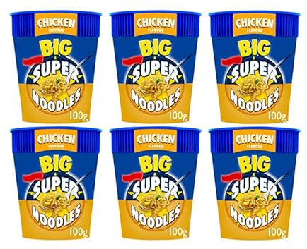 Big Super Noodles Chicken Flavour Instant Pot Noodles, 100g,Pack Of 6
