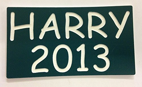 ENGRAVED NUMBER PLATES FOR CHILDRENS LITTLE TIKES COZY COUPE RIDE ON TOYS **ADD YOUR TEXT*PLATE (GREEN)