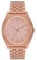 Nixon Time Teller Unisexuhr Analog Quarz mit Edelstahl Armband All Rose Gold