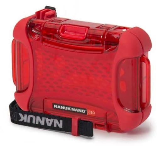 Nanuk 310-0009 Nano Series Waterproof Small Hard Case for Phones, Cameras and Electronics (Red)