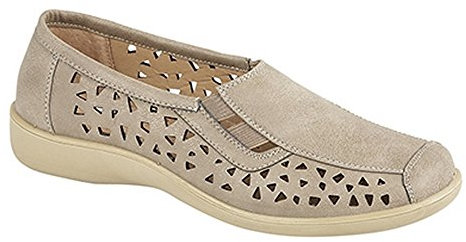 Boulevard Womens/Ladies Side Gusset Summer Casual Shoes (8 UK) (Stone)