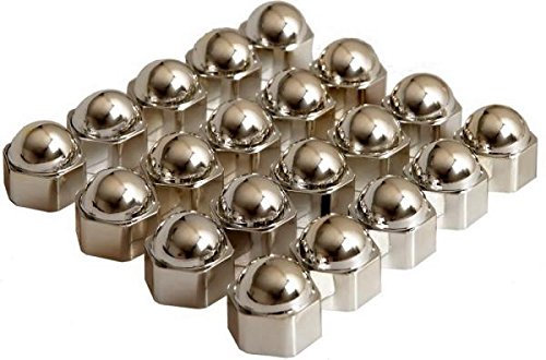 Radmuttern-Kappen 20 Stück Chrom 19 mm