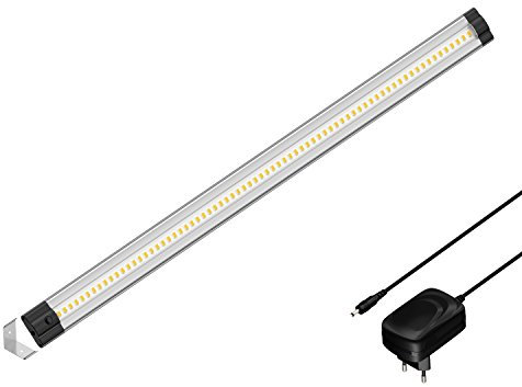 parlat LED Unterbau-Leuchte SIRIS mit Netzteil, Eckmontage, flach, 50cm, 655lm, weiß