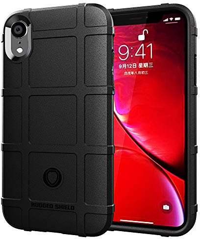 LABILUS Schutzhülle für iPhone XR (15,5 cm / 6,1 Zoll), TPU, dick, solide, taktische Schutzhülle, Dunkelschwarz