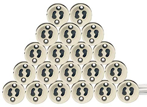 EACLL GU10 Lampenfüße Sockel, Lampenfassung aus Keramik, 20er-Pack, Sparsame und Praktische, mit Hochwertigem Silikonkabel, Anschließen Fassungen für GU10 LED Lampen und Halogen
