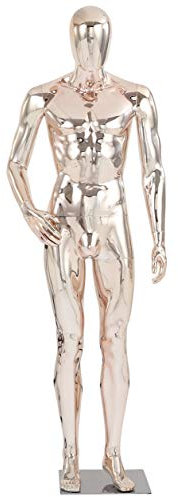 Eurohandisplay MC-1G Mann schöne abstrakte Rose glänzend lackierte Schaufensterpuppe Egghead Neu Mannequin männlich weiblich (NMC-1G Mann)