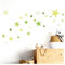 Little Deco Wandtattoo 60 Sterne Kinderzimmer Junge Mädchen Stars I grün I viele Farben Wandaufkleber Wandsticker Set bunt selbstklebend DL409
