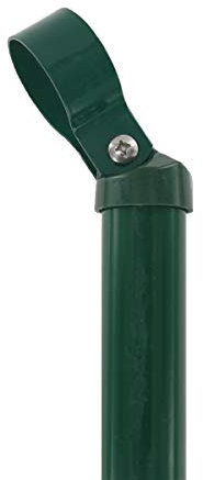 INDUTEC Zaunstreben - 34 x 1750 - für Maschendraht Drahtzaun - grün pulverbeschichtet - mit Schelle