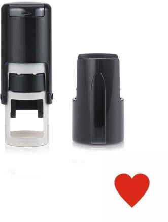 Love Heart Stamp – Loyalty Card Stamper - Self Inking Red Ink - Approx. 11mm