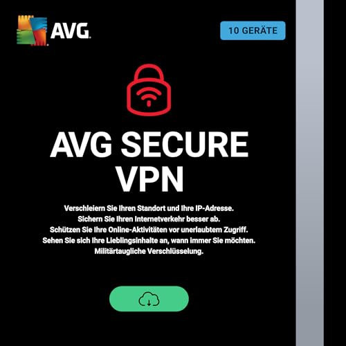 AVG Secure VPN 2026 | 5 Geräte | 1 Jahr | Aktivierungscode per Email