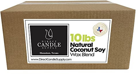 Direct Candle Supply - 4,5 kg Kokosnuss-Soja-Kerzenwachs für die Kerzenherstellung - cremige Mischung für hochbelastbare Duftformel