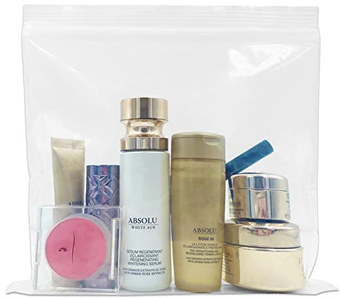 10pcs 20 * 20cm Travel Toiletry Bag Airport Security Liquids Bags Flight Holiday Accessories Essentials Women Wash Bag Hand Luggage Organiser Reusable Waterproof