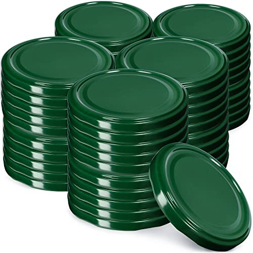 KADAX Lot de 50 couvercles à vis fi89 mm en métal To89 Couvercle pour bocaux de 1700 ml, couvercle twist-off avec 6 dents de verrouillage, couvercle (vert), (K4882)
