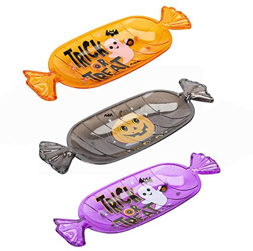 Widdle Gifts 35cm Halloween Sweet Tray Set of 3 - Black/Purple/Orange 2039